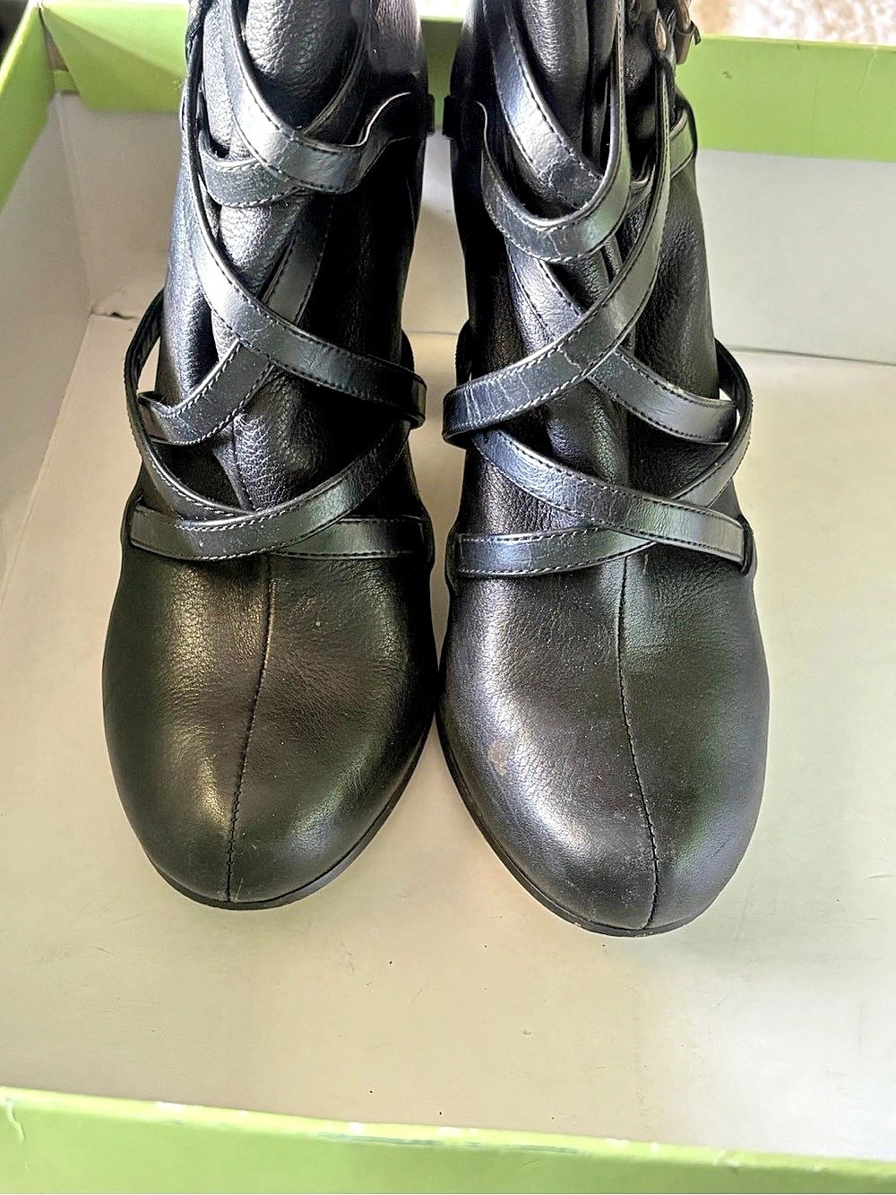 kelly&katie Wright Strappy Heels in Black & Brown US 7